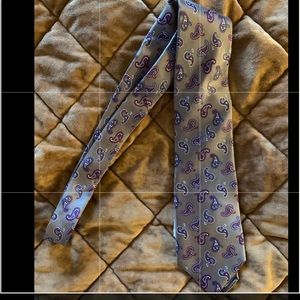 NWT Vintage Christian Italian Dior Silk Paisley Tie